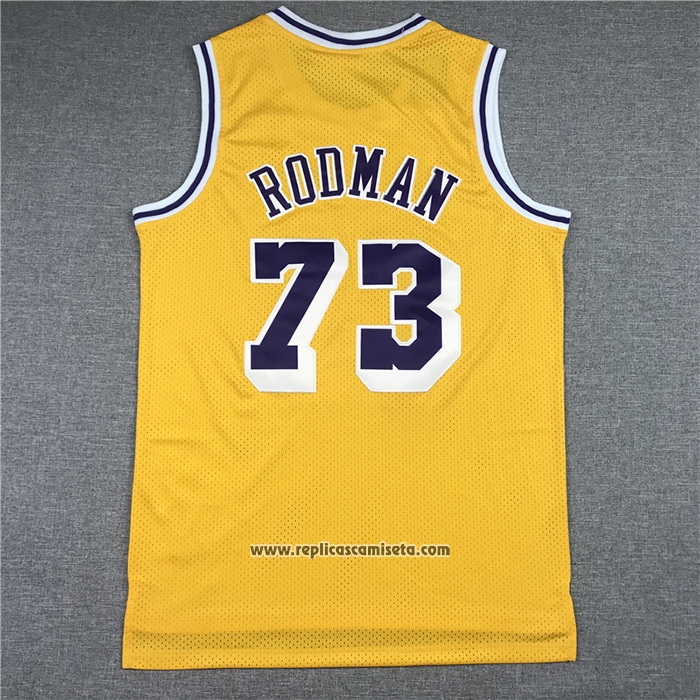 Camiseta Los Angeles Lakers Dennis Rodman #73 Mitchell & Ness 1998-99 Amarillo